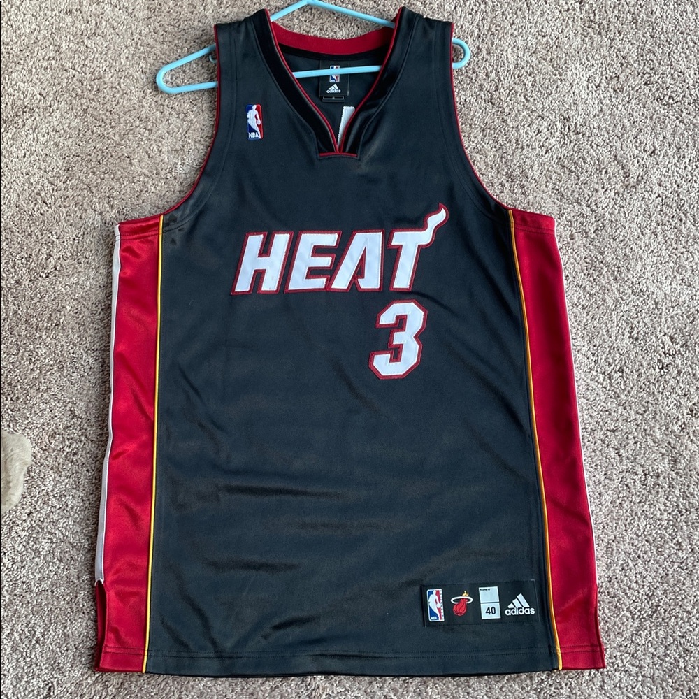 Adidas, Black and Red, NBA Fabric, MIAMI HEAT 3